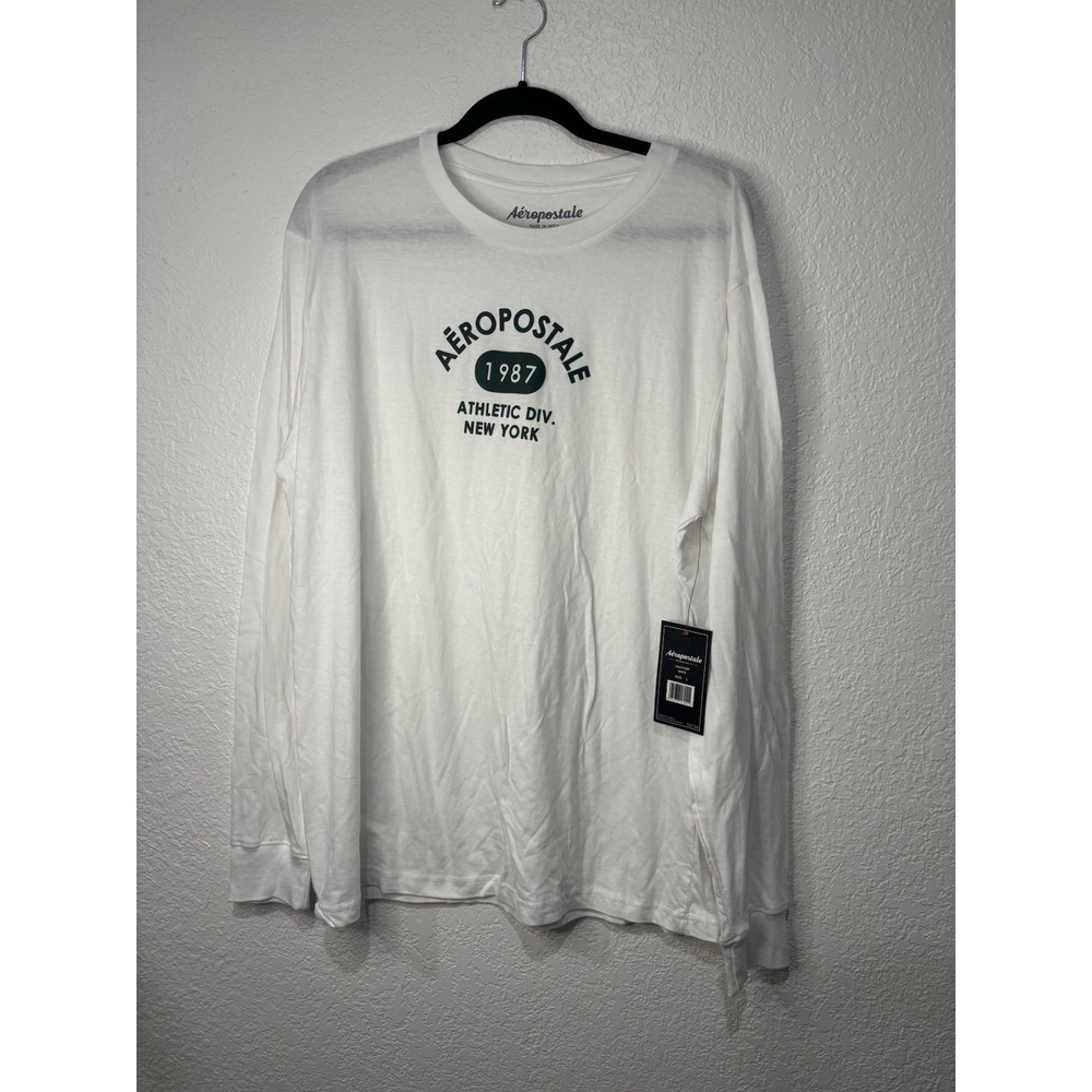 Aeropostale Men's Long Sleeve Shirt Graphic Logo‎ Size L NWT